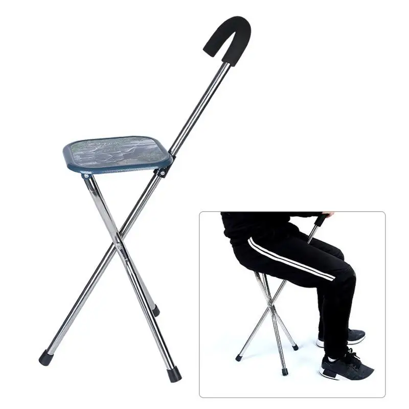 Outdoor Leisure Stainless Steel Folding Cane Walker Elderly Three-legged Cane Stool Portable Three-legged Cane Stool
Outdoor Leisure Stainless Steel Folding Cane Walker Elderly Three-legged Cane Stool Portable Three-legged Cane Stool