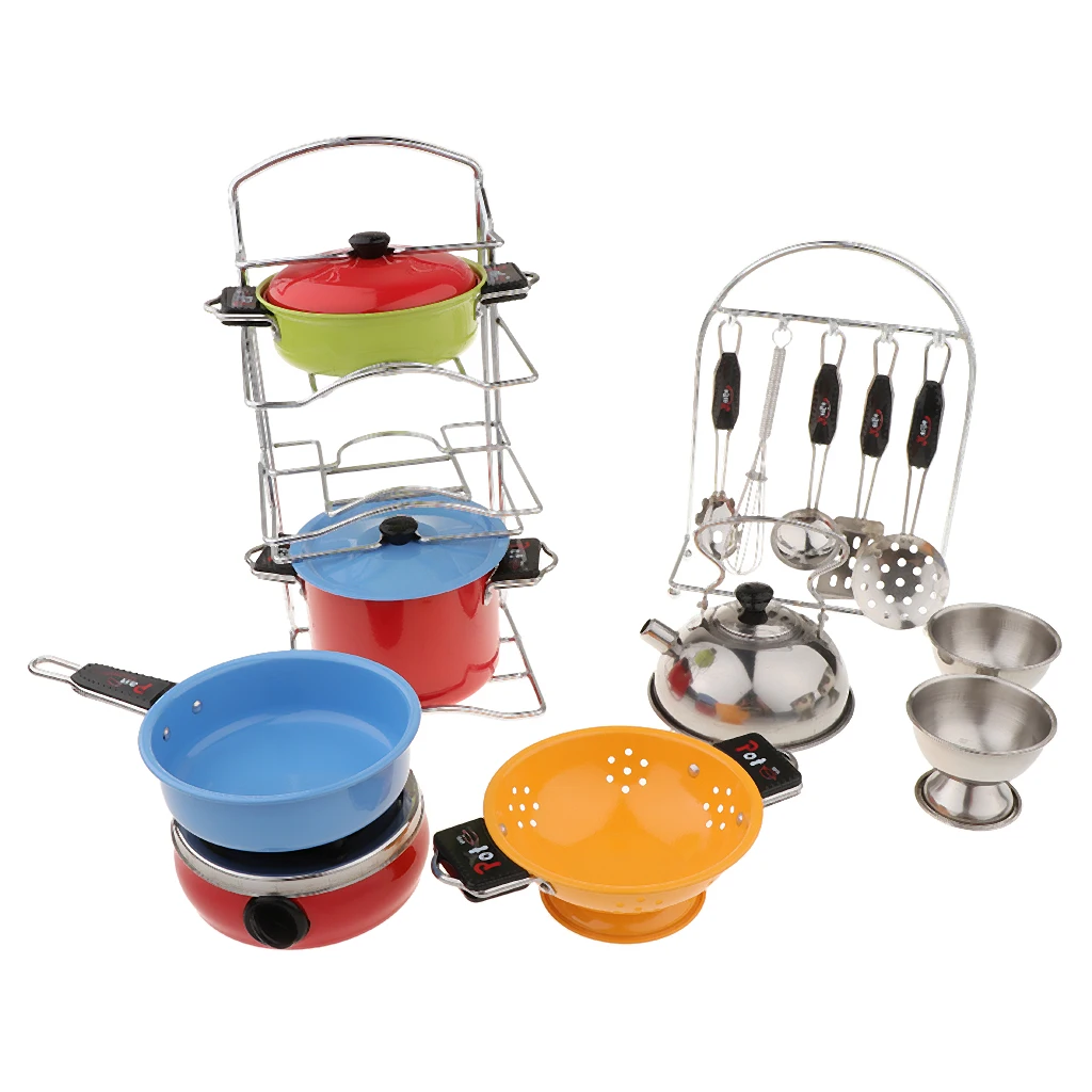 18PCS Stainless Steel Play Pots & Pans Toy Playset for Kids Pretend Game Cooking Utensils Kitchen Toys
18PCS Stainless Steel Play Pots & Pans Toy Playset for Kids Pretend Game Cooking Utensils Kitchen Toys
