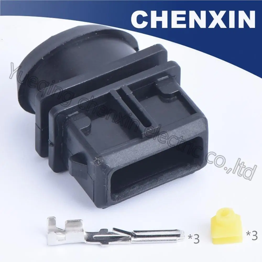 Black 3 pin waterproof wire harness cable sealed connector EFI 3.5 male EV1 fuel Injector Connector
Black 3 pin waterproof wire harness cable sealed connector EFI 3.5 male EV1 fuel Injector Connector