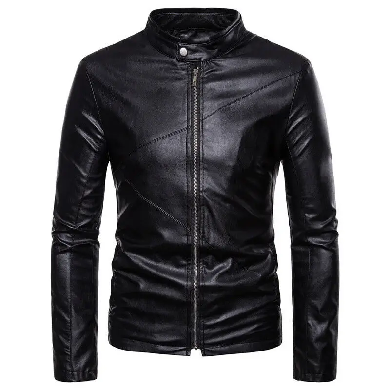 Slim Fit Leather Stand Trench PU Collar Fashion Men's PU Jackets Stand Leather Collar Coat Slim Fit Casual Blazer Trench
Slim Fit Leather Stand Trench PU Collar Fashion Men's PU Jackets Stand Leather Collar Coat Slim Fit Casual Blazer Trench