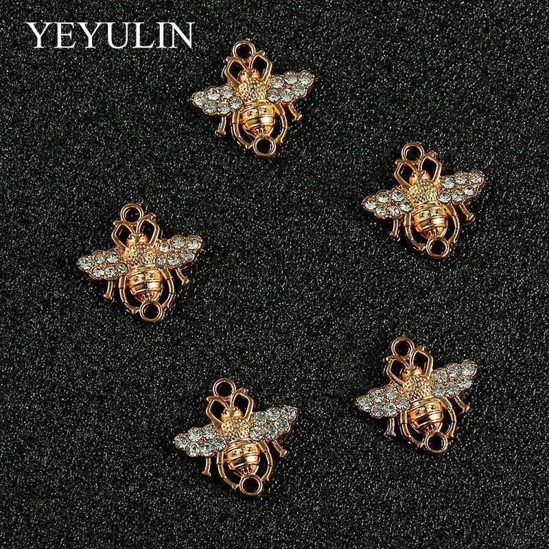 10 Pcs Gold Color Alloy Crystal Bee Jewelry Connectors Bracelets Charms For Making Necklace Bracelets DIY Jewelry Findings
10 Pcs Gold Color Alloy Crystal Bee Jewelry Connectors Bracelets Charms For Making Necklace Bracelets DIY Jewelry Findings