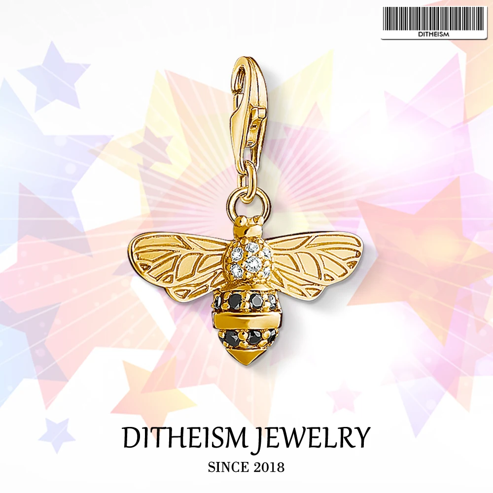 Gold Bee Charms Pendant,2018 Fashion Jewelry 925 Sterling Silver Cute Trendy Gift For Women Girls Fit Bracelet Necklace Bag
Gold Bee Charms Pendant,2018 Fashion Jewelry 925 Sterling Silver Cute Trendy Gift For Women Girls Fit Bracelet Necklace Bag