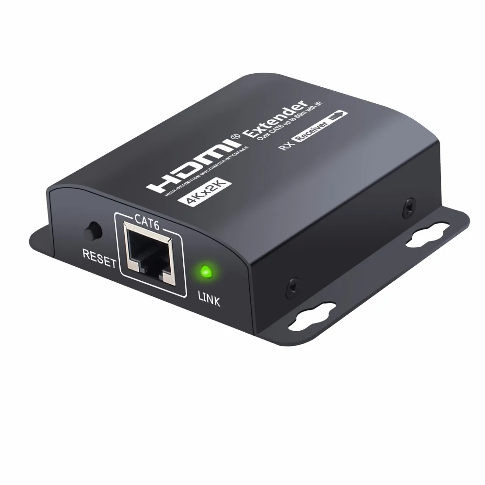 ESYNiC 4K 3D 60m HDMI удлинитель к RJ45 TX RX Поддержка ИК-управления с ИК-бластером и