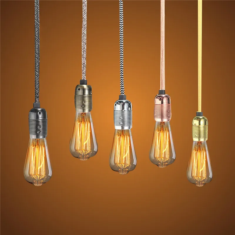Best 3 core E27 3/4M Vintage Fabric Rope Cable Cord Pendant Lamp Light Bulb Holder Socket 5 colors Double insulated
Best 3 core E27 3/4M Vintage Fabric Rope Cable Cord Pendant Lamp Light Bulb Holder Socket 5 colors Double insulated