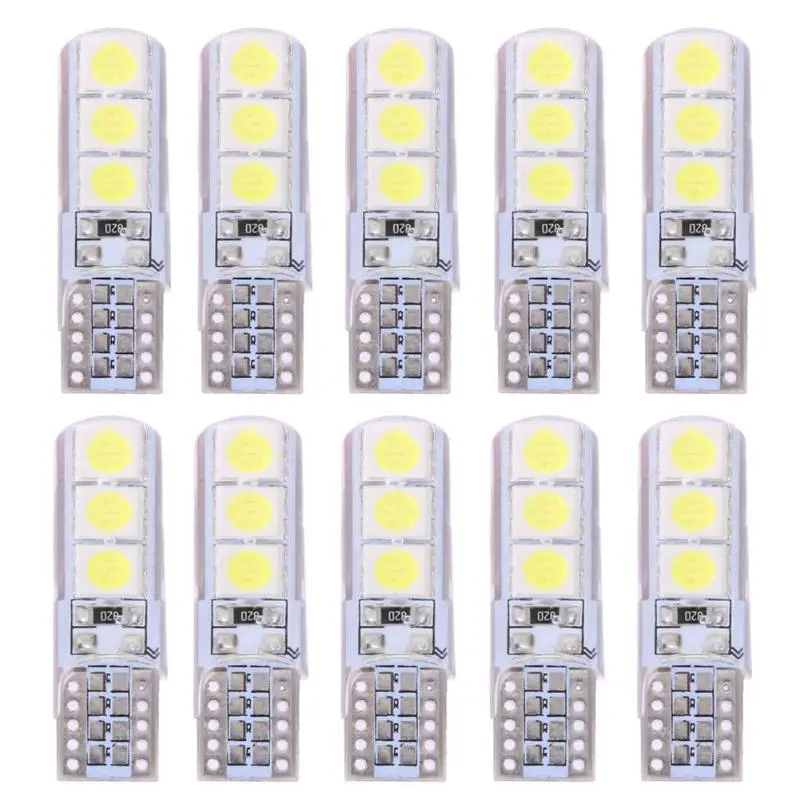 10Pcs LED Car Light T10 SMD 5050 Waterproof White Wedge Light Automobiles Small Light Bulbs Light-emitting Diode Trunk Lamp
10Pcs LED Car Light T10 SMD 5050 Waterproof White Wedge Light Automobiles Small Light Bulbs Light-emitting Diode Trunk Lamp