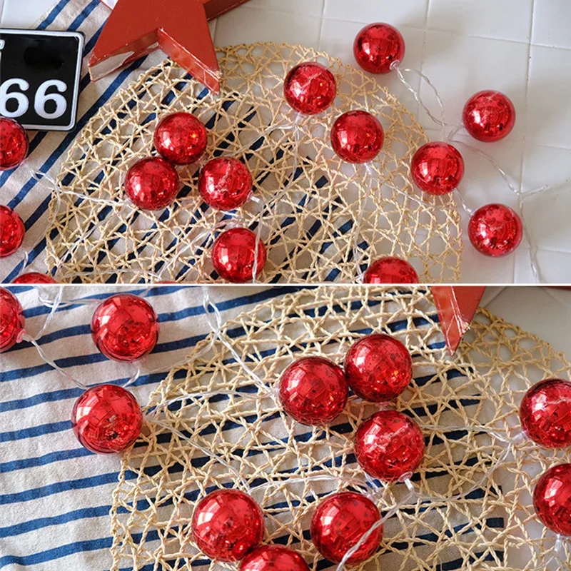 10led 20led Red Balls Led String Lights Chrismas Holiday Light Wedding Fairy Lamp For Home Bedroom Courtyard Lantern Decoration
10led 20led Red Balls Led String Lights Chrismas Holiday Light Wedding Fairy Lamp For Home Bedroom Courtyard Lantern Decoration