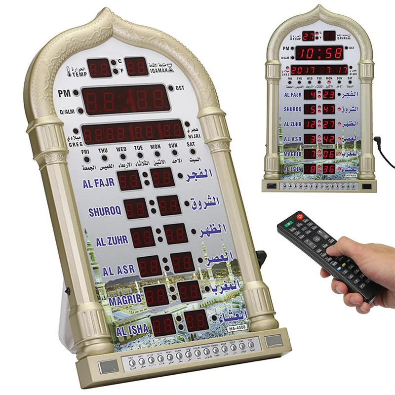 Automatic Muslim Islamic Praying Clock AZAN Mosque Prayer Alarm Battery Excluded Home Decoration EU Plug
Automatic Muslim Islamic Praying Clock AZAN Mosque Prayer Alarm Battery Excluded Home Decoration EU Plug