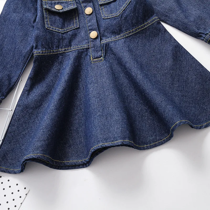 Girls Dress Autumn 2018 Cotton Elegant Dresses For Girls Denim Long Sleeve Child Princess Dress Girl Costume Casual 2-9 Years
Girls Dress Autumn 2018 Cotton Elegant Dresses For Girls Denim Long Sleeve Child Princess Dress Girl Costume Casual 2-9 Years
