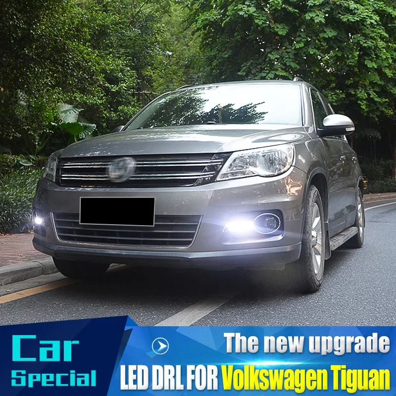 2 шт. для Volkswagen VW Tiguan 2010 2011 2012 LED противотуманные DRL дневные ходовые огни дневной