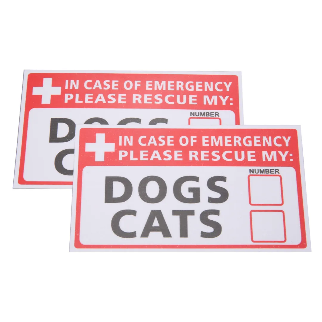 2Pcs Emergency Pet Rescue Sticker Dog Cat Vinyl Sticker First Responder Fire Safety Decal Label Signs For Security Supplies
2Pcs Emergency Pet Rescue Sticker Dog Cat Vinyl Sticker First Responder Fire Safety Decal Label Signs For Security Supplies