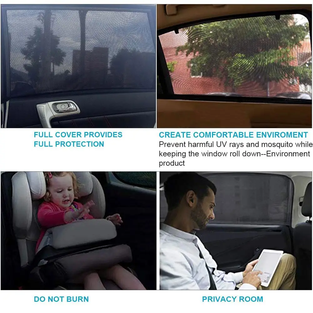 1 Pair Car Side Window Sunshade Curtain Mesh Sun Heat Block SUV Special Mosquito Resistant Screen Window Car Accessories
1 Pair Car Side Window Sunshade Curtain Mesh Sun Heat Block SUV Special Mosquito Resistant Screen Window Car Accessories