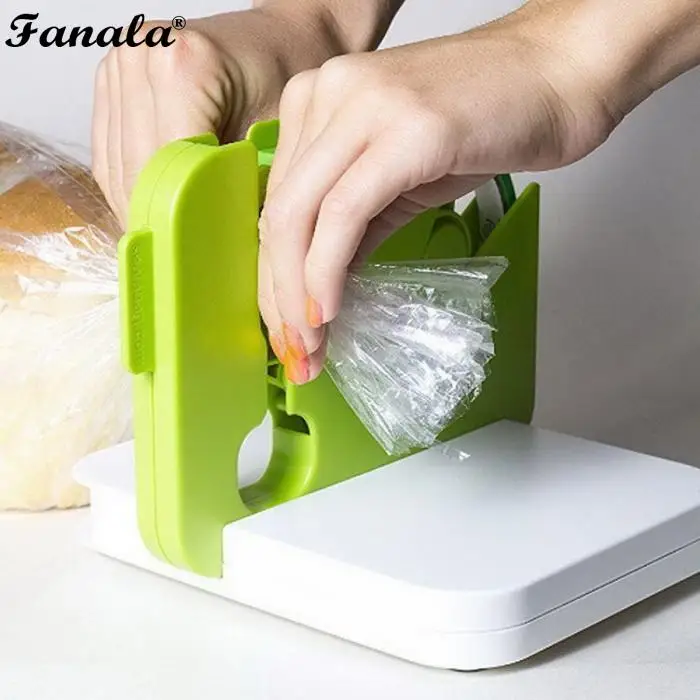 Portable Household Bag Neck Sealer Device 350g Square Tape Seal Kitchen Tools Red Green Home Supermarket | Дом и сад