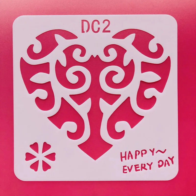 13x13cm Happy Every Day Heart Love Flexible Plastic Stencil Anniversary Birthday Cake Decorating Supplies Spray Airbrush Drawing
13x13cm Happy Every Day Heart Love Flexible Plastic Stencil Anniversary Birthday Cake Decorating Supplies Spray Airbrush Drawing