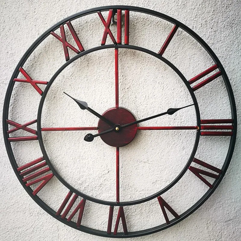 New 3D Retro 40cm/47cm Iron Art Large Mute Decorative Wall Clock Decoration For Home Wall Clock Vintage Large Size For Room
New 3D Retro 40cm/47cm Iron Art Large Mute Decorative Wall Clock Decoration For Home Wall Clock Vintage Large Size For Room