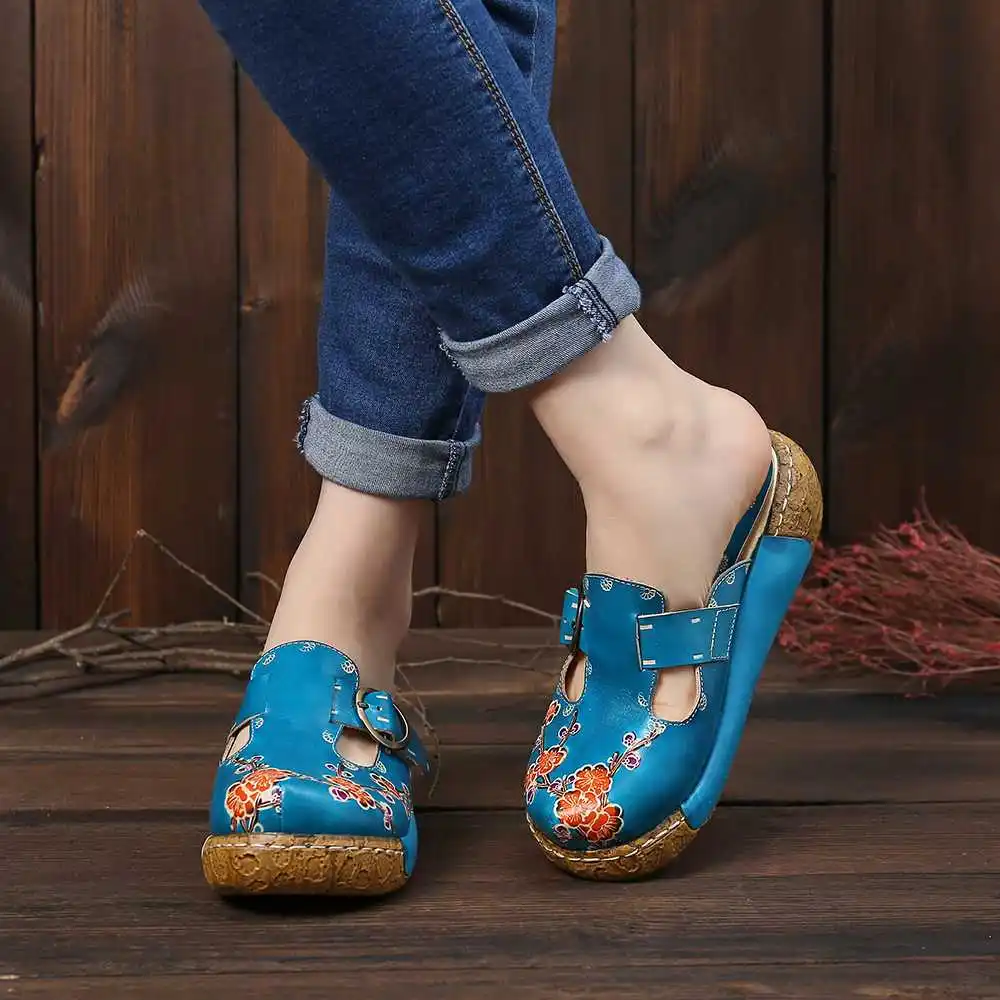 SOCOFY Retro Flowers Pattern Stitching Genuine Leather Adjustable Buckle Strap Platform Sandals Bohemian Shoes For Women Retro
SOCOFY Retro Flowers Pattern Stitching Genuine Leather Adjustable Buckle Strap Platform Sandals Bohemian Shoes For Women Retro