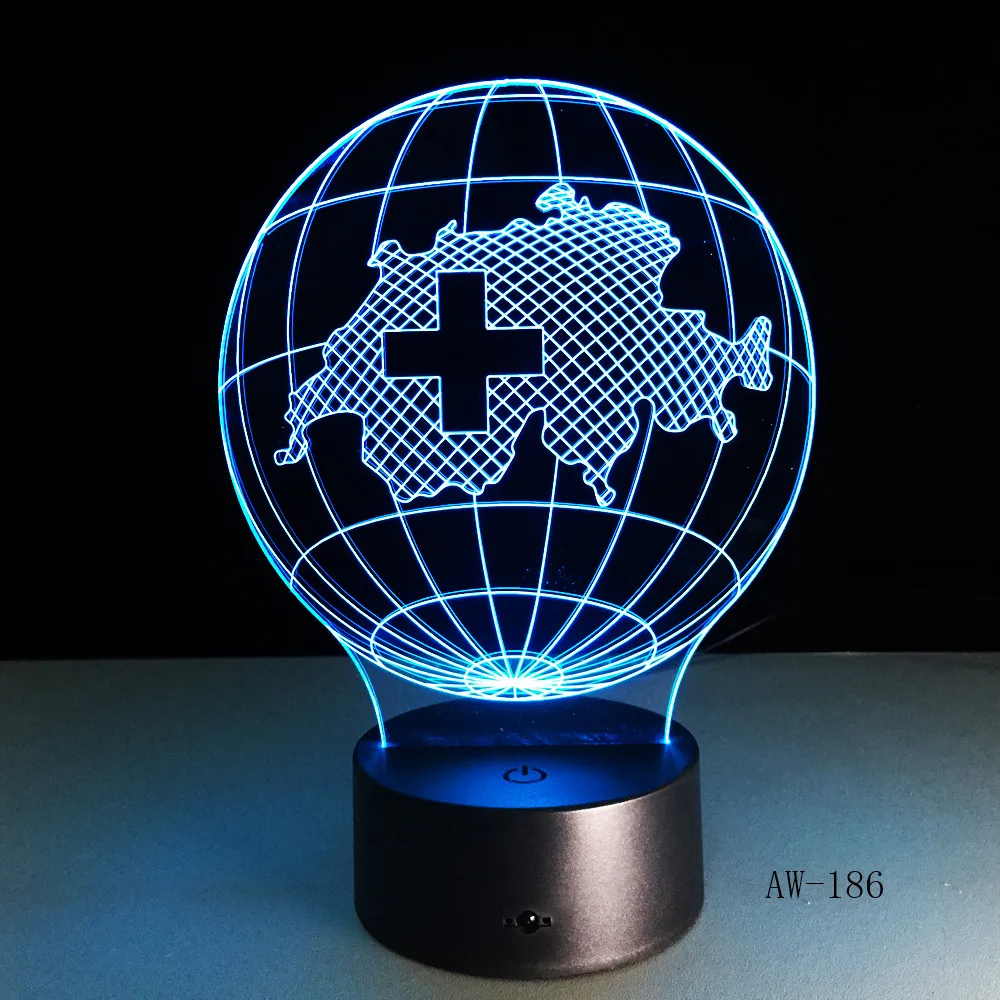 3D Lamp 7 Color Gradient Switzerland Map RGB Led Night Kids Illusion Table Lampara Baby Nightlight Child Bedroom Decor AW-186
3D Lamp 7 Color Gradient Switzerland Map RGB Led Night Kids Illusion Table Lampara Baby Nightlight Child Bedroom Decor AW-186