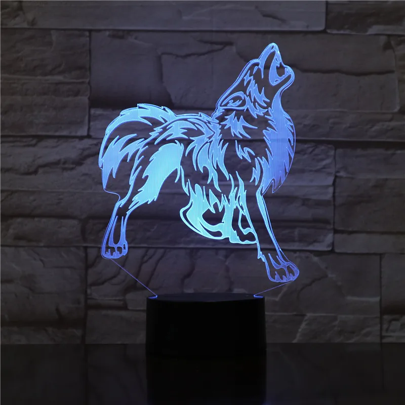 Animal Wolf Decor 3D LED Nightlights Colorful Wolf Design Table Lamp teen wolf Illusion Lights Bedroom Modern Decor 1750
Animal Wolf Decor 3D LED Nightlights Colorful Wolf Design Table Lamp teen wolf Illusion Lights Bedroom Modern Decor 1750