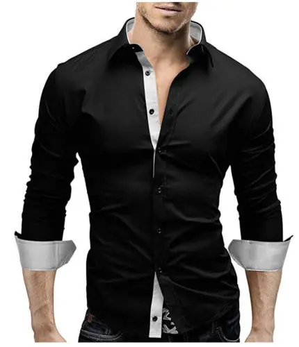 Fashion Mens Casual Long Sleeve Shirts Formal Slim Fit Shirt Tops Blouse Male Fashion Solid Shirt Top Clothing
Fashion Mens Casual Long Sleeve Shirts Formal Slim Fit Shirt Tops Blouse Male Fashion Solid Shirt Top Clothing