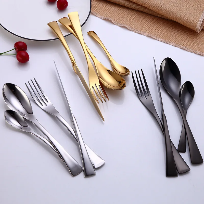 304 Stainless Steel Black Silver Blue Gold Cutlery Tableware Set Dinnerware Sets Dinner Knife Fork Teaspoon Drop Shipping 4pc
304 Stainless Steel Black Silver Blue Gold Cutlery Tableware Set Dinnerware Sets Dinner Knife Fork Teaspoon Drop Shipping 4pc