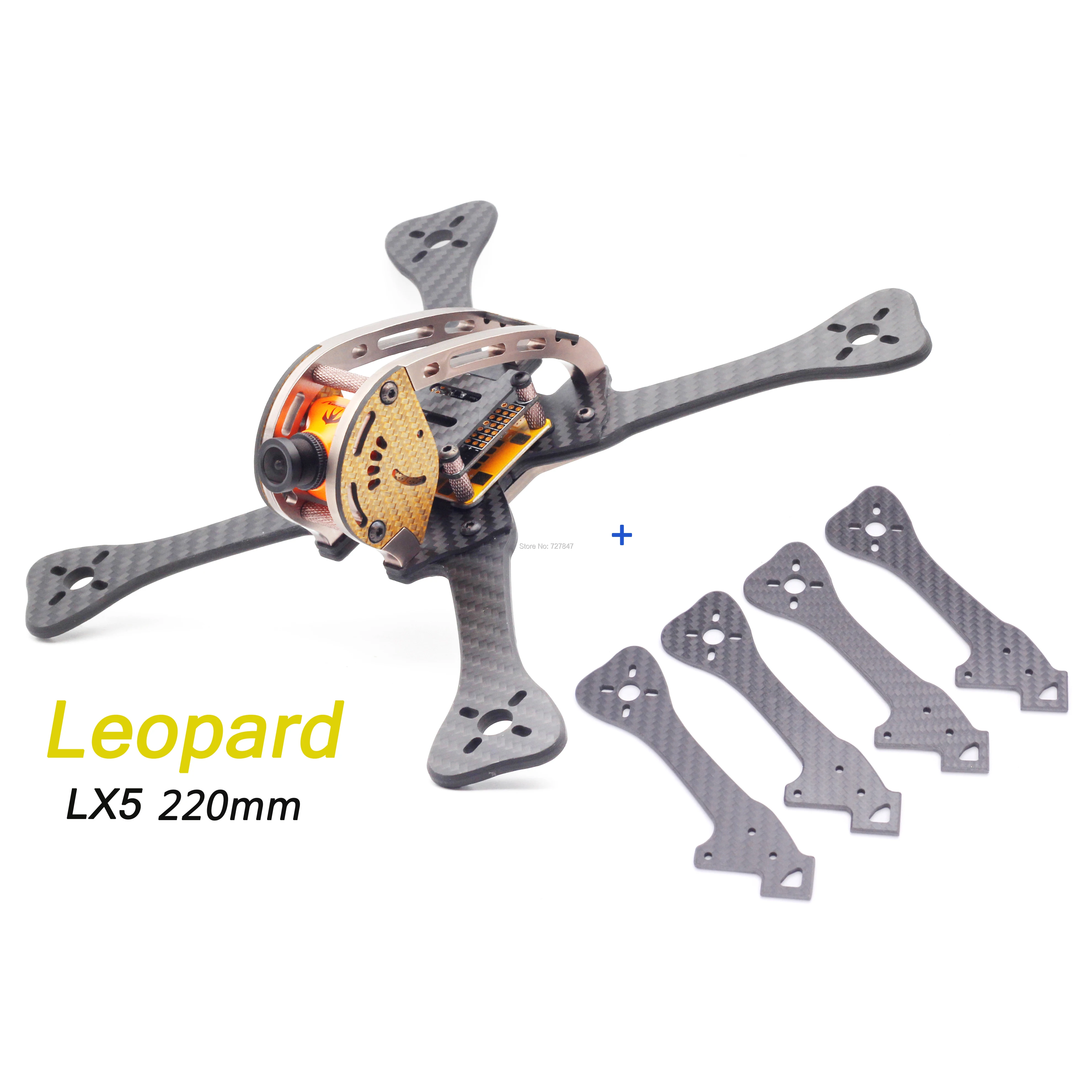 Mini FPV DIY 220 220mm quadcopter carbon fiber frame with Replacement Arm 4mm for Leopard Lx5
Mini FPV DIY 220 220mm quadcopter carbon fiber frame with Replacement Arm 4mm for Leopard Lx5