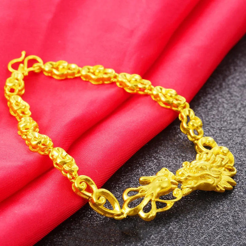 Vietnam Alluvial Gold Bracelets Gold Lucky Dragon Gold Bracelets Designs for Women Wedding Jewelry
Vietnam Alluvial Gold Bracelets Gold Lucky Dragon Gold Bracelets Designs for Women Wedding Jewelry