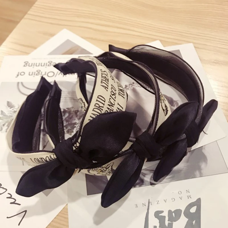 Korea Letter Cat Print Hair Accessories for Women Hair Bows Rabbit Ears Hairbands Color Matching Lace Mesh Headbands for Girls
Korea Letter Cat Print Hair Accessories for Women Hair Bows Rabbit Ears Hairbands Color Matching Lace Mesh Headbands for Girls