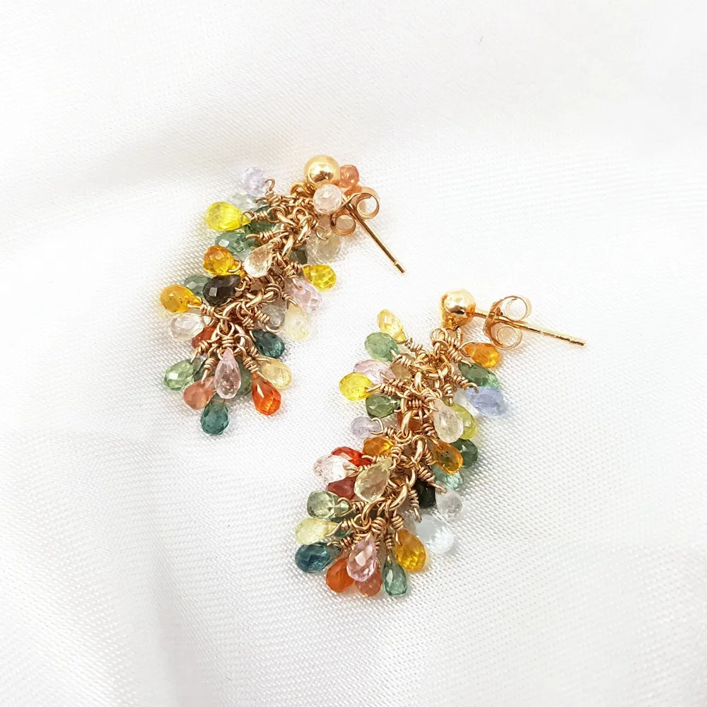 Lii Ji Rainbow Sapphire Jewelry Set Natural Gemstone 925 Sterling Silver 18K Gold Plated Earring Pendant Handmade Jewelry Set
Lii Ji Rainbow Sapphire Jewelry Set Natural Gemstone 925 Sterling Silver 18K Gold Plated Earring Pendant Handmade Jewelry Set