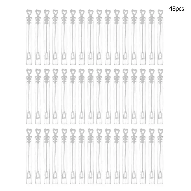 48pcs Empty Bubble Soap Bottles Wedding Birthday Festival Party Decoration Kids Outdoor Toys Heart Shaped Handle Wedding Party
48pcs Empty Bubble Soap Bottles Wedding Birthday Festival Party Decoration Kids Outdoor Toys Heart Shaped Handle Wedding Party