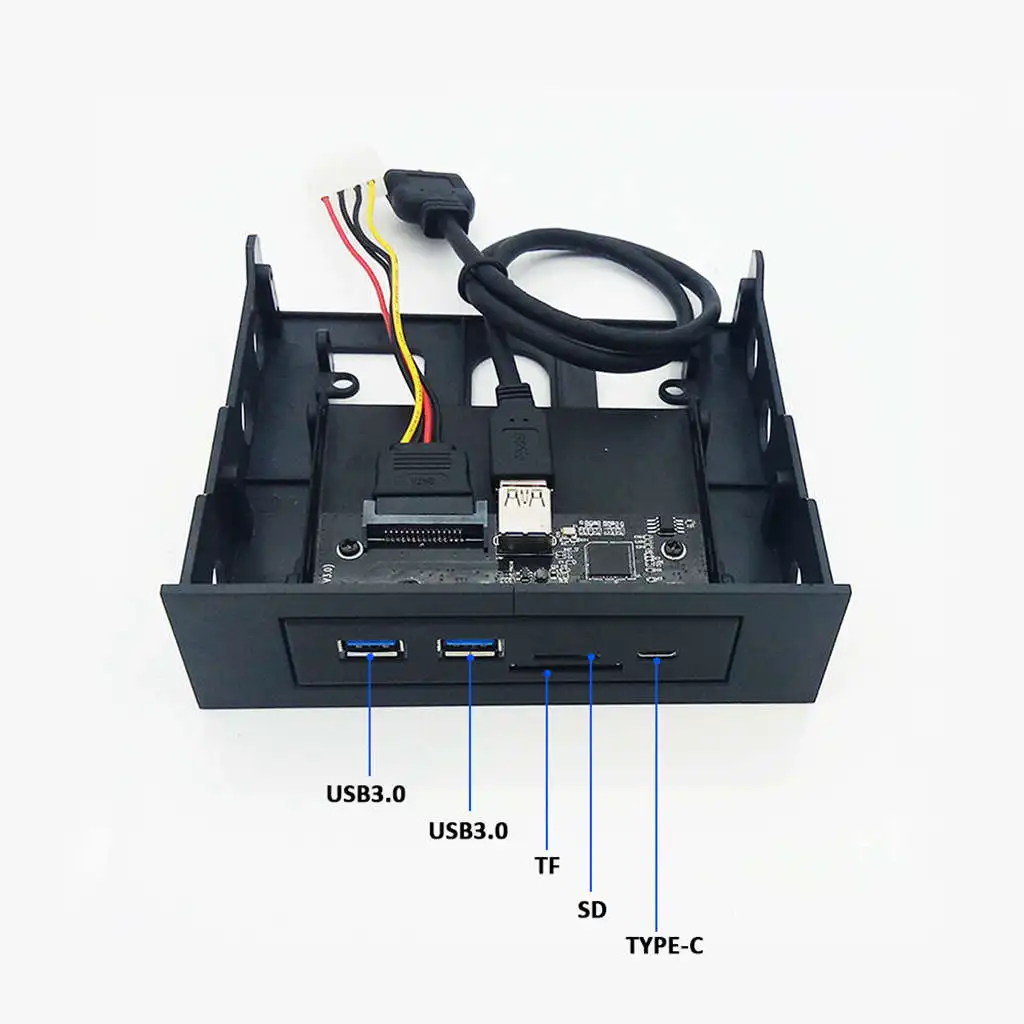 33S50-Rtk 3 In 1 Card Reader Pc Front Panel Media Type-C Dual Usb 3.0 Port Hub Dashboard With Usb Power Cable Tf Sd Card Reade
33S50-Rtk 3 In 1 Card Reader Pc Front Panel Media Type-C Dual Usb 3.0 Port Hub Dashboard With Usb Power Cable Tf Sd Card Reade