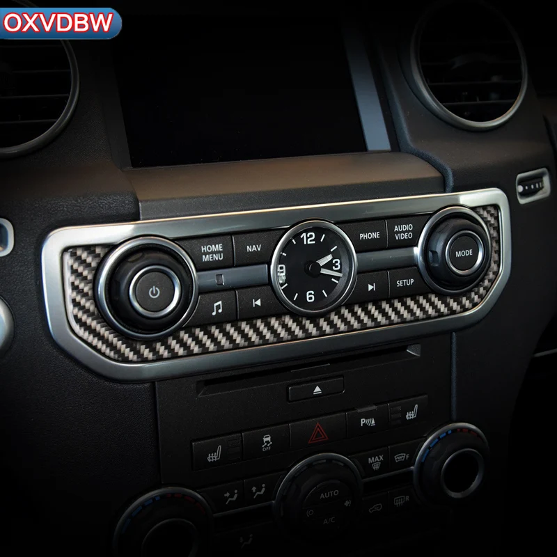 Carbon Fiber car accessories Center Console Clock CD panel Car Body control car interior For land rover discovery 4 HSE2010-2016
Carbon Fiber car accessories Center Console Clock CD panel Car Body control car interior For land rover discovery 4 HSE2010-2016