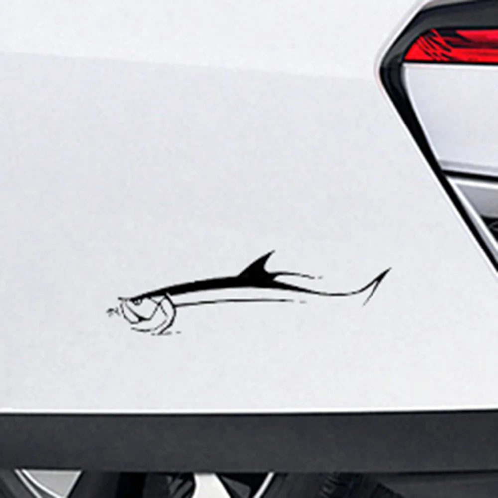 Long Fish Sticker Fishing Bait Boat Hobby Window Vinyl Packaging Decal Personalized Accessories Marine Life | Автомобили и