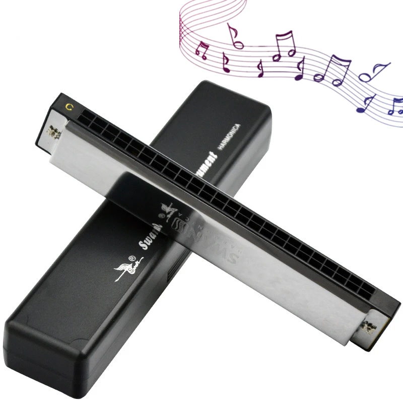 Silver Harmonica Metal 24 Holes With 48 Tones Tremolo Harmonica C Key Octave-tuned Mouth Organ with Case For Harmonica Beginner
Silver Harmonica Metal 24 Holes With 48 Tones Tremolo Harmonica C Key Octave-tuned Mouth Organ with Case For Harmonica Beginner