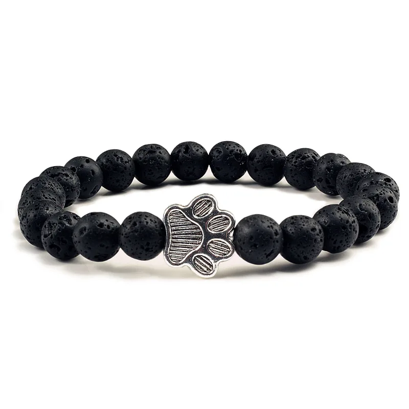 Sale Cat Paw Natural Stone Beads Bracelets 8mm Matte Black Lava Volcanic Elastic Adjustable Bracelet
Sale Cat Paw Natural Stone Beads Bracelets 8mm Matte Black Lava Volcanic Elastic Adjustable Bracelet