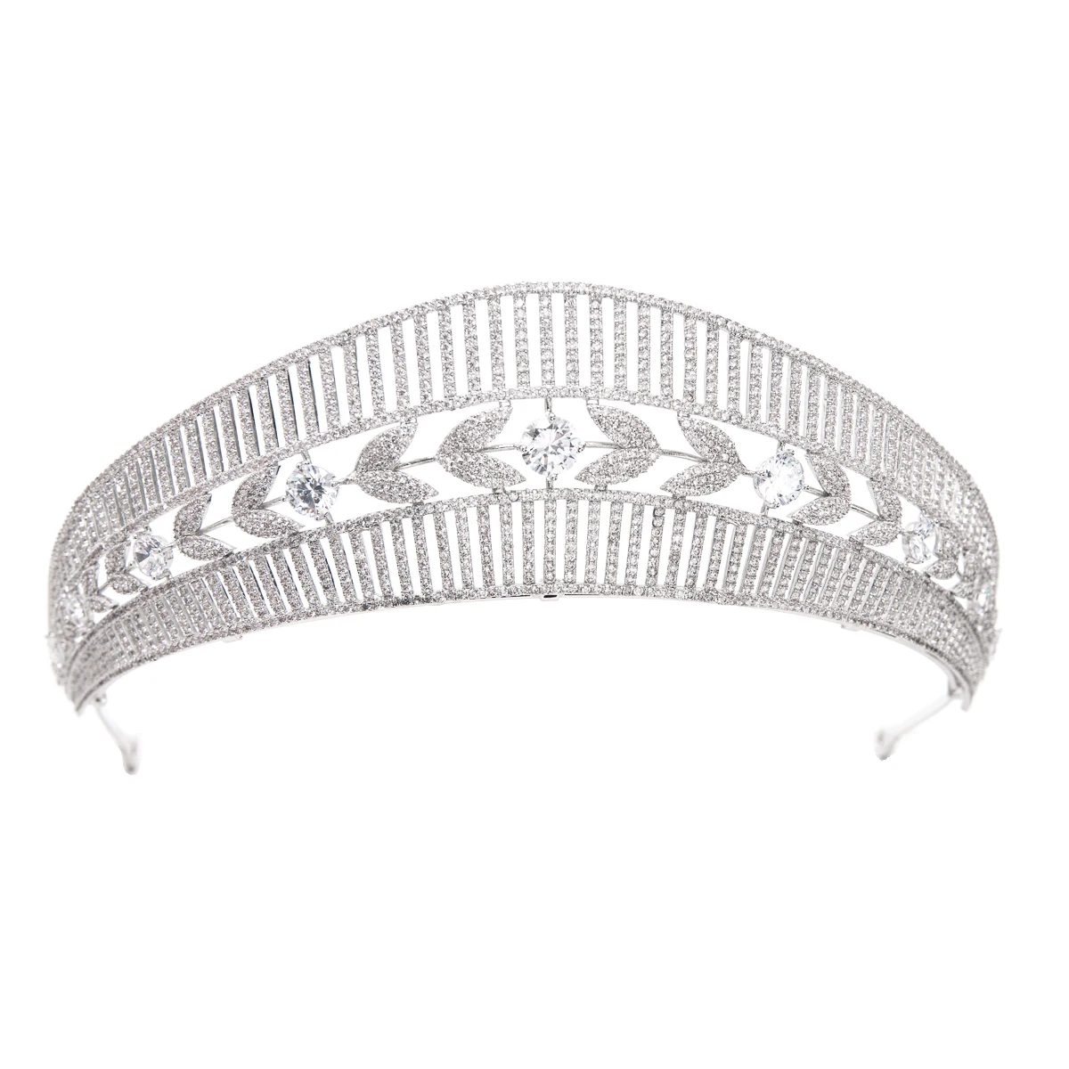 Trendy Full AAA CZ Cubic Zirconia Leaf Crowns Tiara Bridal Wedding for Women Hair Jewelry Accessories Pageant Headpiece CH10222
Trendy Full AAA CZ Cubic Zirconia Leaf Crowns Tiara Bridal Wedding for Women Hair Jewelry Accessories Pageant Headpiece CH10222