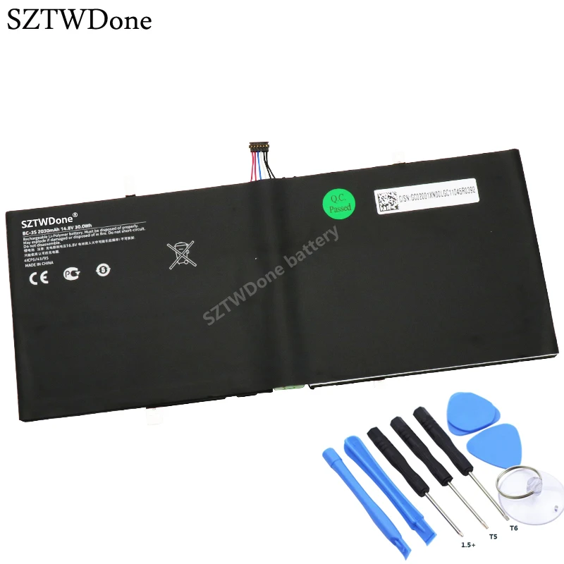 SZTWDone BC-3S новый оригинальный аккумулятор для планшета для LG Nokia Lumia 2520 4ICP5/43/95 14,8 v 2030 мАч 30wh
SZTWDone BC-3S новый оригинальный аккумулятор для планшета для LG Nokia Lumia 2520 4ICP5/43/95 14,8 v 2030 мАч 30wh