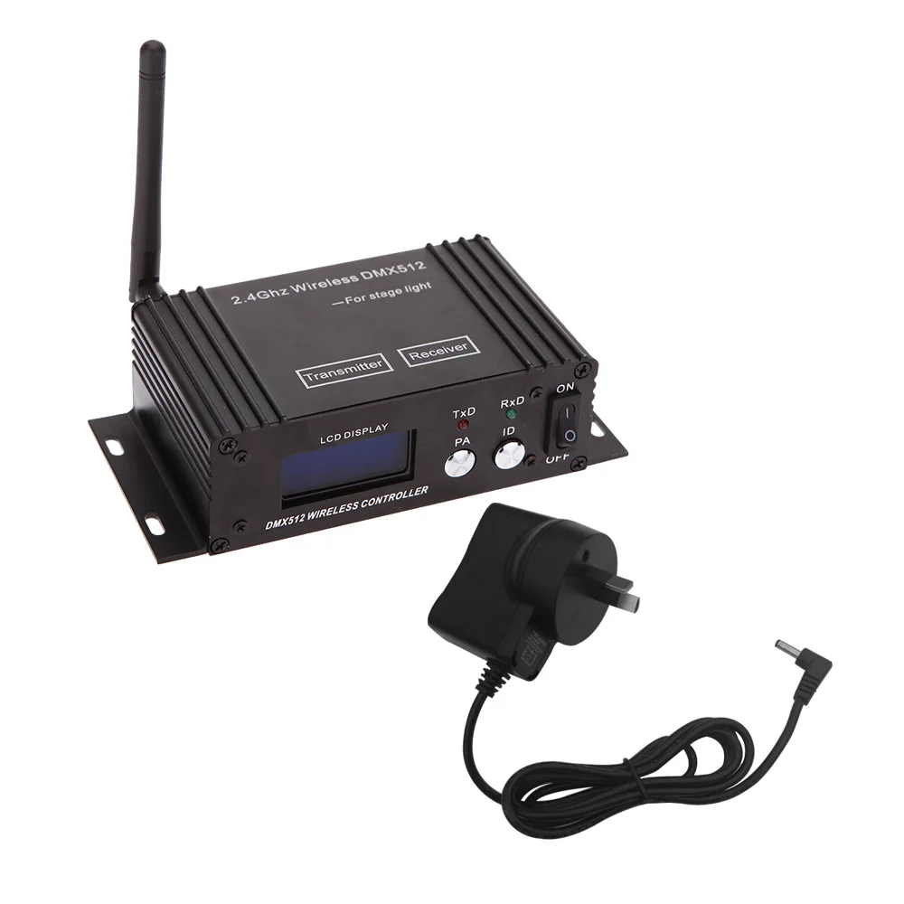 2.4G Wireless DMX 512 Stage Lighting Effect Controller Transmitter Receiver LCD Display Adjustable Repeater Lighting Control
2.4G Wireless DMX 512 Stage Lighting Effect Controller Transmitter Receiver LCD Display Adjustable Repeater Lighting Control