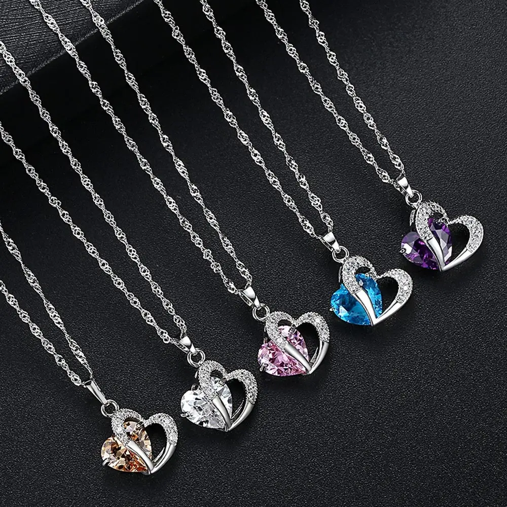 Luxury Ladies Necklace Hot Cakes 6 Colors Top Class Lady Fashion Heart Pendant Necklace Crystal Jewelry New Girls Women Jewelry
Luxury Ladies Necklace Hot Cakes 6 Colors Top Class Lady Fashion Heart Pendant Necklace Crystal Jewelry New Girls Women Jewelry