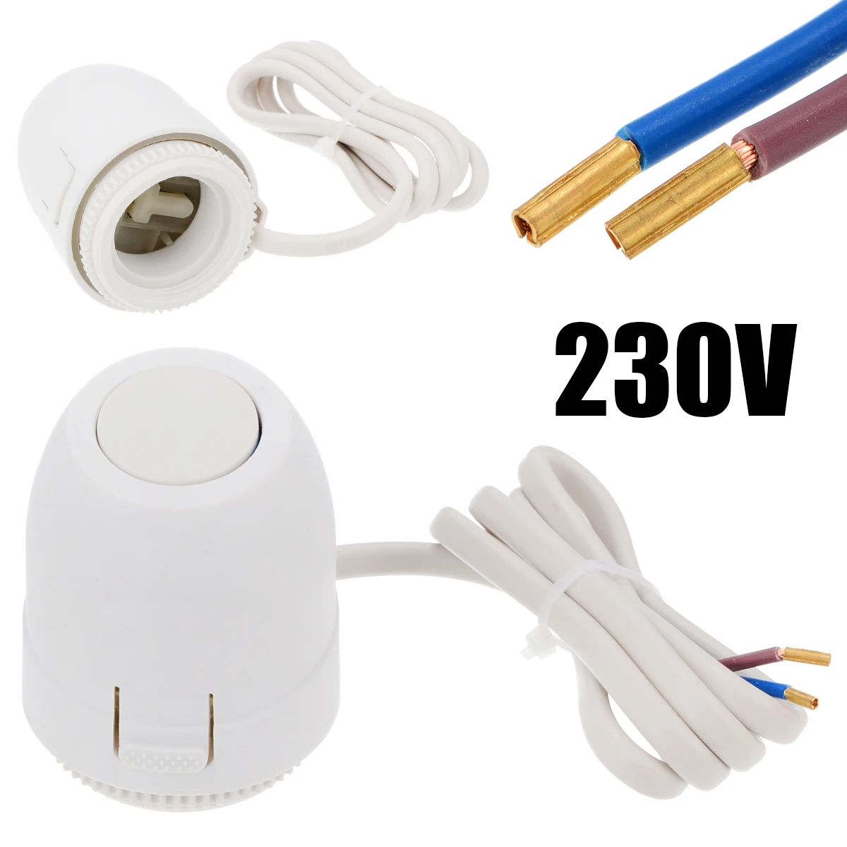 AC 230V White Electric Thermal Actuator Valve Head For Underfloor Heating Thermostat Valve Part Plumbing Tools Mayitr
AC 230V White Electric Thermal Actuator Valve Head For Underfloor Heating Thermostat Valve Part Plumbing Tools Mayitr