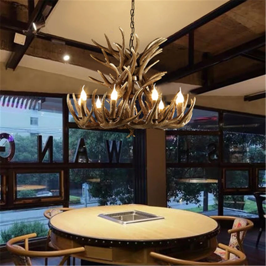 Nirdic Candle Antler LED Chandelier Lighting American Retro Resin LOFT Pendant Lamp Indoor Decoration Kitchen Fixtures luminaria
Nirdic Candle Antler LED Chandelier Lighting American Retro Resin LOFT Pendant Lamp Indoor Decoration Kitchen Fixtures luminaria