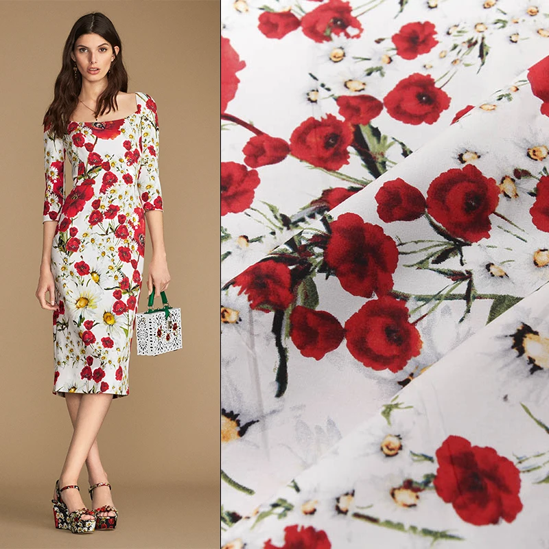 Daisy High-density Dyeing Pure Cotton Fabric For Dress Sewing Telas Algodon Estampadas Tissus Au Metre Tecido Tкань Vestidos Diy
Daisy High-density Dyeing Pure Cotton Fabric For Dress Sewing Telas Algodon Estampadas Tissus Au Metre Tecido Tкань Vestidos Diy