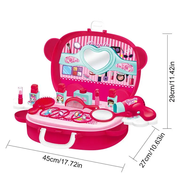Girls Beauty Toys Children Cosmetics Makeup Box Princess Set Safe Non-toxic Lipstick Nail Polish Baby Girl Pretend Play Toy | Игрушки и