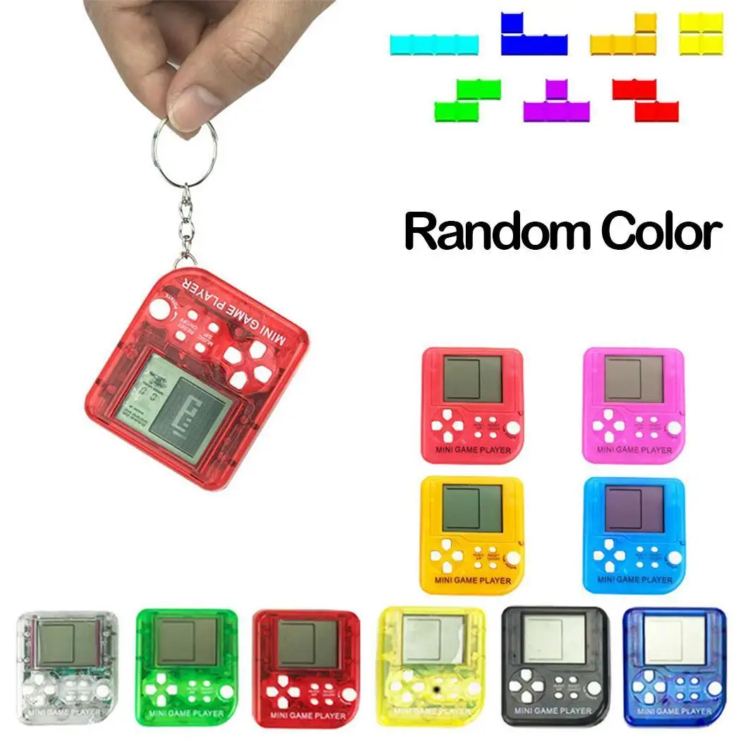 Новая детская портативная игровая консоль Tetris прозрачная прочная мини-игра