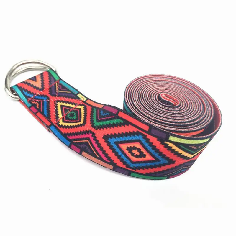 Color Pattern Stretchy Yoga Band Durable Cotton Exercise Strap Adjustable D-Ring Buckle Gives Flexibility For Yoga
Color Pattern Stretchy Yoga Band Durable Cotton Exercise Strap Adjustable D-Ring Buckle Gives Flexibility For Yoga