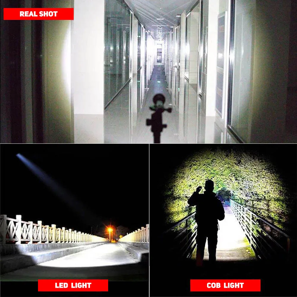 T6+COB Portable Ultra Bright Mini Waterproof LED Flashlight LED Torch 18650 Battery Tactical Emergency work Lighting lantern
T6+COB Portable Ultra Bright Mini Waterproof LED Flashlight LED Torch 18650 Battery Tactical Emergency work Lighting lantern