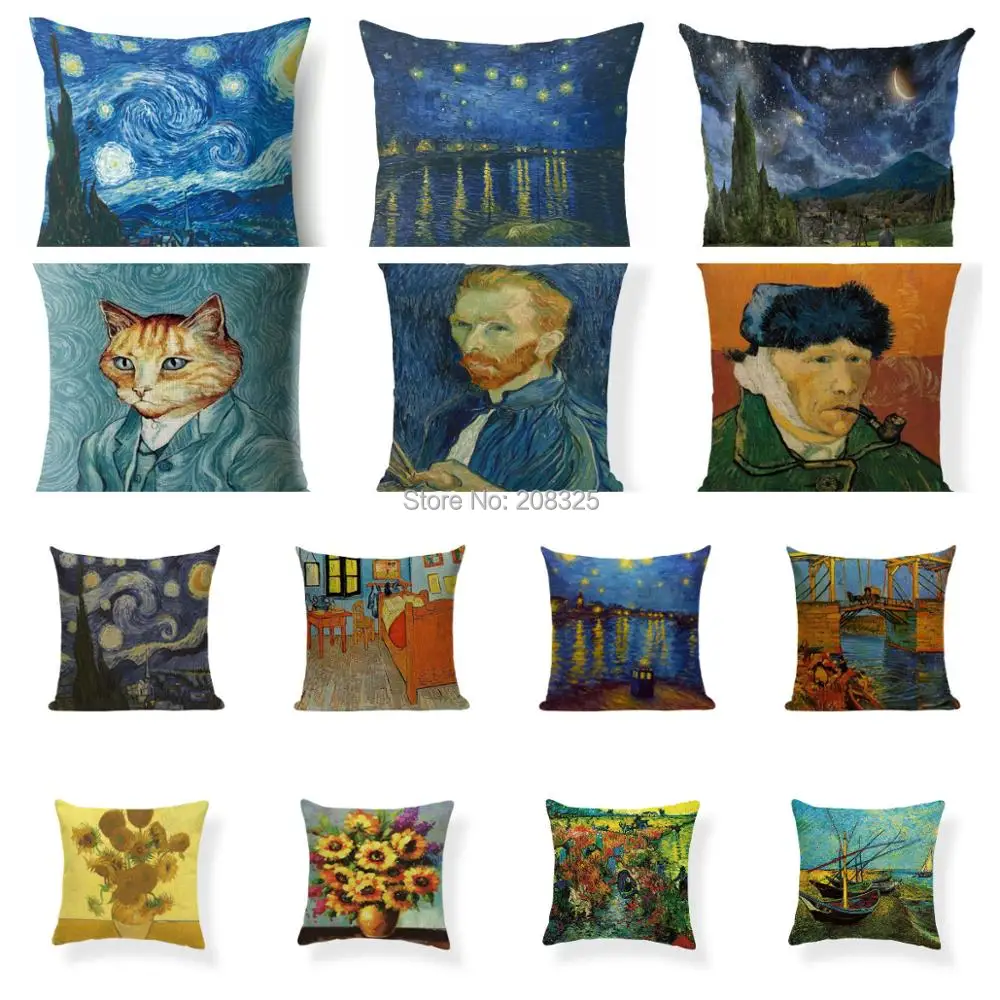 Декоративные наволочки ZENGIA Van Gogh, 45x45 см, декоративные наволочки из полиэстера с изображением живописи маслом для дивана, наволочки
Декоративные наволочки ZENGIA Van Gogh, 45x45 см, декоративные наволочки из полиэстера с изображением живописи маслом для дивана, наволочки