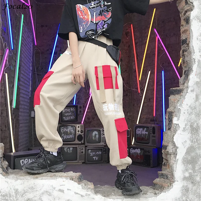 Focal20 Streetwear Letter Chinese Pockets Women Cargo Pants Elastic Waist Ankle Length Trousers Spring Causal Pants Female
Focal20 Streetwear Letter Chinese Pockets Women Cargo Pants Elastic Waist Ankle Length Trousers Spring Causal Pants Female