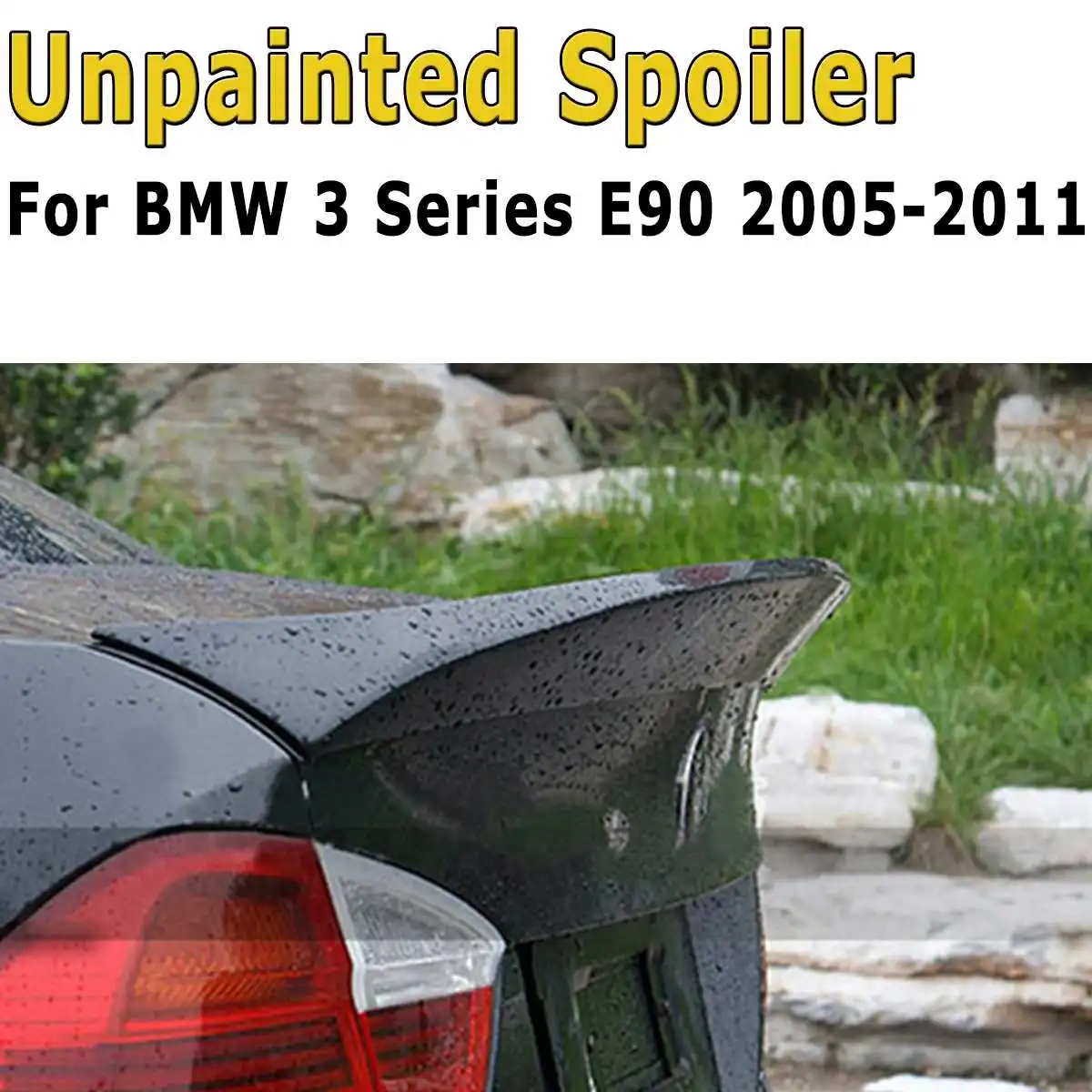 Фото Спойлер для задней крышки багажника спойлер ABS Boot M spote Matte Black BMW 3 Series E90 2005