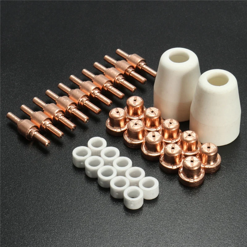 32pcs TIG KIT For PT 31 LG-40 40a Standard Size Plasma Cutting Welding Torch Cutter Consumables Extended Tip Nozzles Electrode
32pcs TIG KIT For PT 31 LG-40 40a Standard Size Plasma Cutting Welding Torch Cutter Consumables Extended Tip Nozzles Electrode