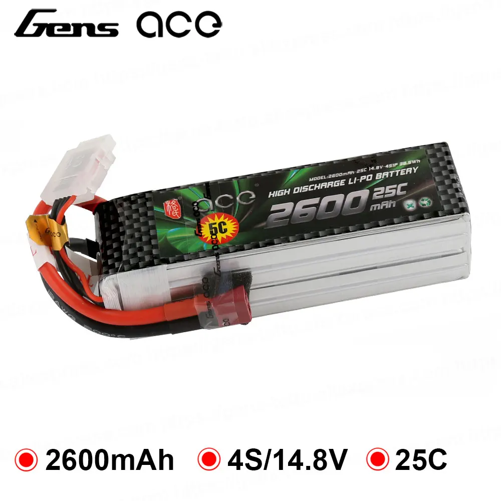 Аккумулятор Gens ace 2600 мАч 4S 14,8 в 25C-50C Lipo с разъемом Deans для вертолета YaTuo 450, летательного аппарата с неподвижным крылом
Аккумулятор Gens ace 2600 мАч 4S 14,8 в 25C-50C Lipo с разъемом Deans для вертолета YaTuo 450, летательного аппарата с неподвижным крылом
