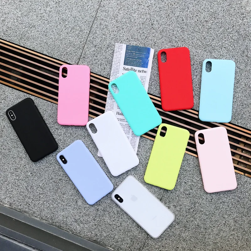 ТПУ карамельного цвета резиновый силиконовый чехол для iPhone 7 Матовый Мягкий